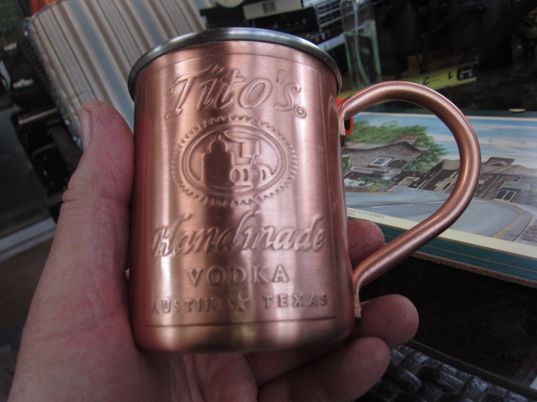 Tito's Copper Mug, Hand Made Vodka, Austen Texas Etsy