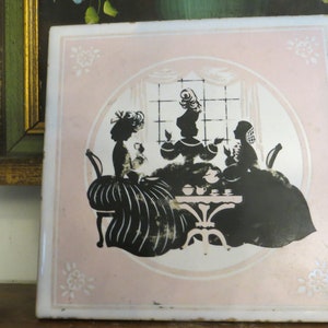 Tile 6&quot; x 6&quot; Tea for Three, suntile, vintage
