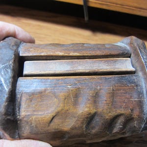 Vintage Wooden Design Cigarette Tobacco Dispenser Rustic Cabin in the woods