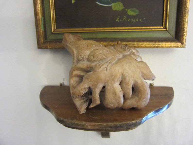 Driftwood Frog Sculpture 7 carved