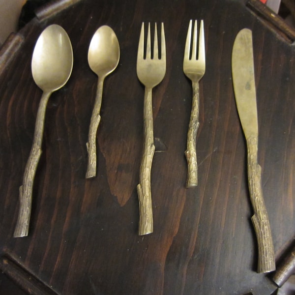 Vance Kitira Adirondack Twig Bronzeware Flatware - Vintage, Pick One