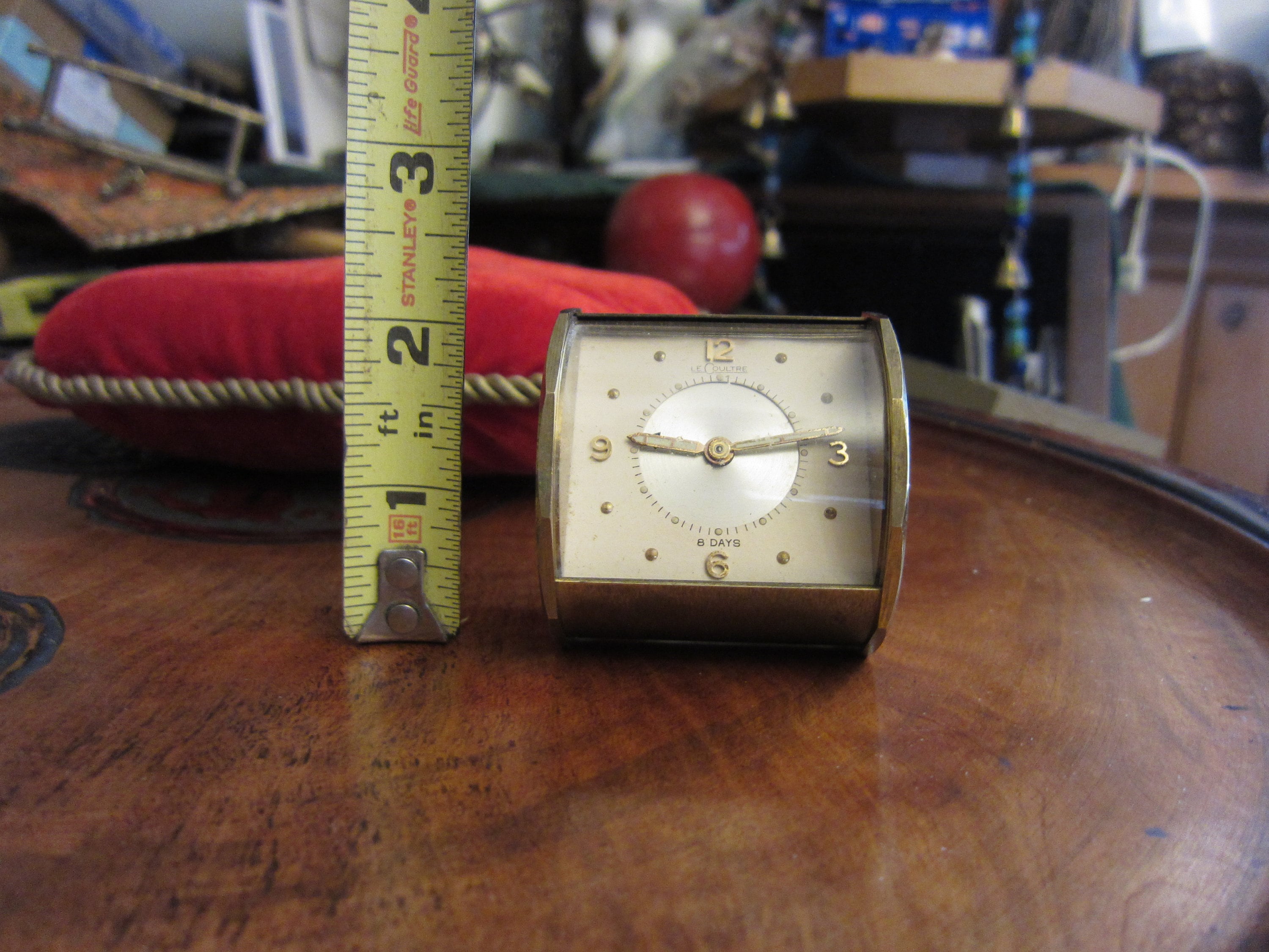 Lecoultre 8 Day Travel Alarm Clock, Swiss Made, Number 53  display picture 2