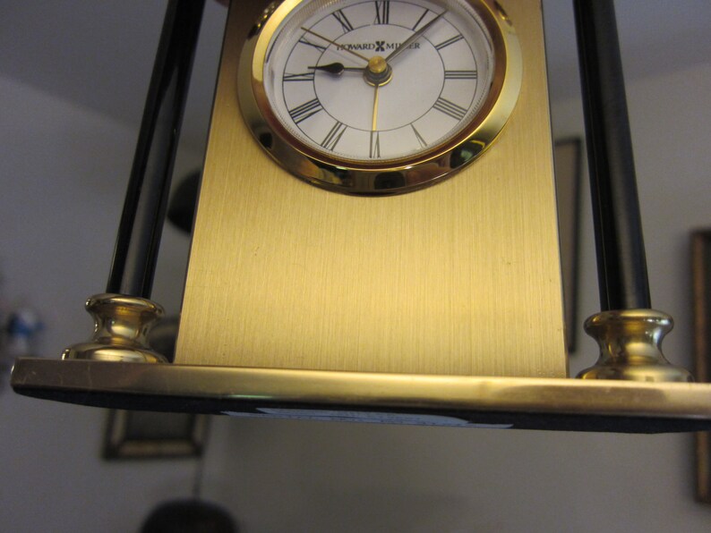 Howard Miller brass clock 613 621 solid brass w/ free ship Etsy