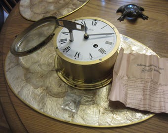 Vintage Germany Schatz Royal Mariner Ships Brass Bell Clock No Key