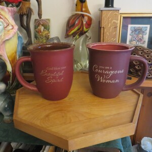 Abbey Press Coffee Mugs, Pair Proverbs , Beautiful Spirit and Courageous  Woman - Etsy UK