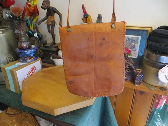 Tobacco Pouch, Neck Bag, Vintage Leather - image 8