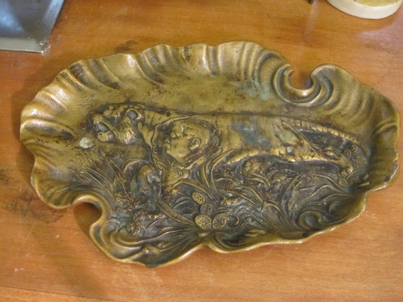 President Teddy Roosevelt Cast Bronze Tiger Tray … - image 9