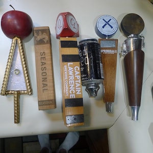 11 Craft Beer Tap Handle Lot Home Bar Kegerator Draft Handles, Cisco Brewers, Evil Twin Brewing, McKenzie’s HC- Please Read Description