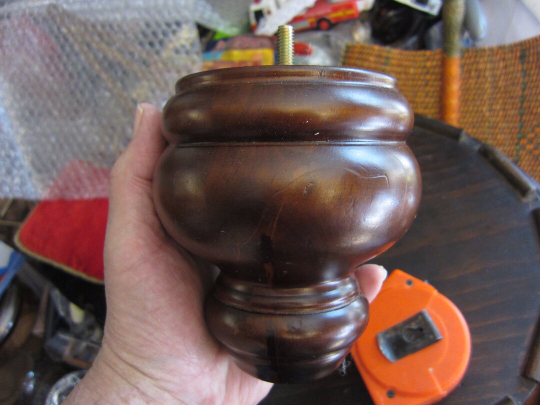 4 Furniture Feet, Wood Bed Legs, Feet for Antique Furniture Restoration