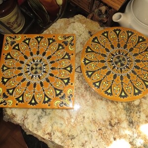 2 Vintage NEOFITOU KERAMIK Tiles, Greece, Please Read Description