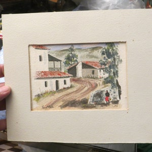 Watercolor By Lynn Martin, Guanajuato Mexico 1973