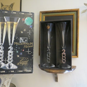 Collectible Cristal D&#39;arques Millennium Champagne Flutes