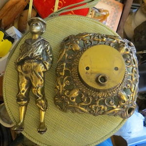 Vintage Figural Brass Lamp Parts