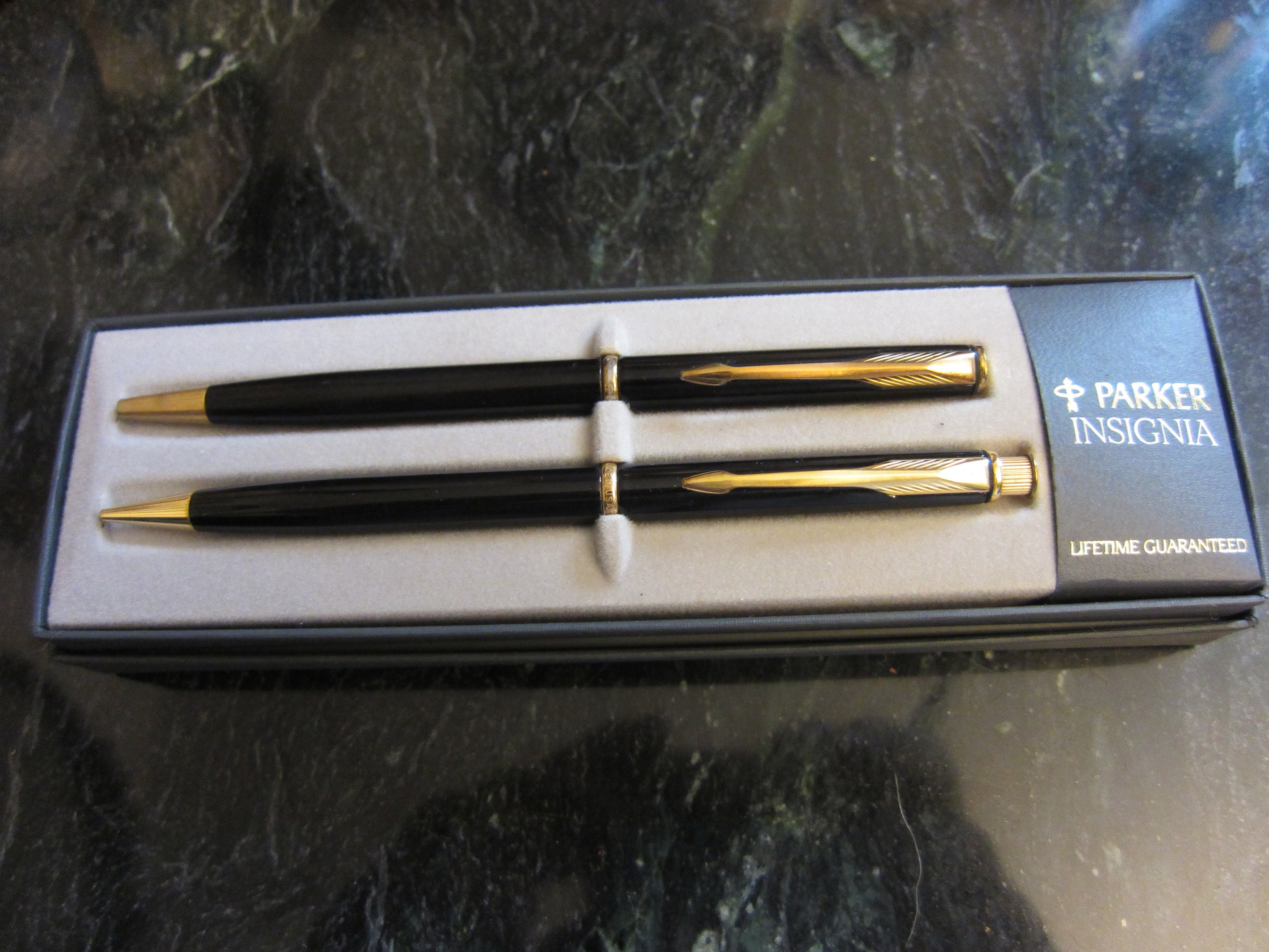 Parker Insignia Black Pen and Pencil Set | Etsy
