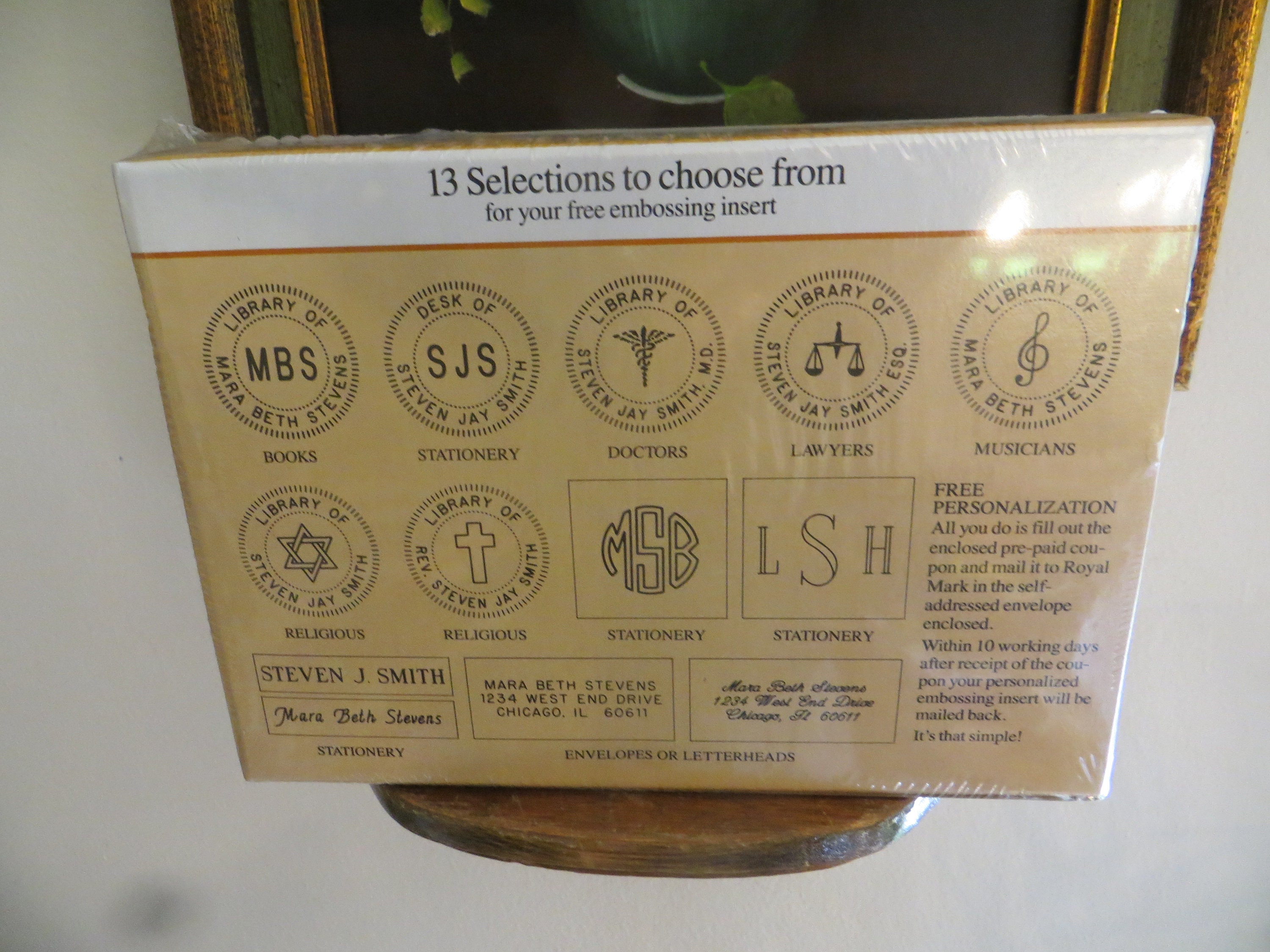 Royal Mark Stationery Letter Envelope Seal Embosser Etsy