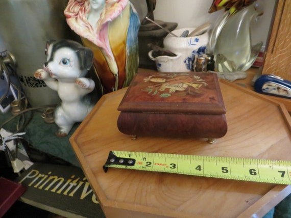 Isle of Capri Burlwood Music Box, A. Gargiulo & Jannuzzi Sorrento