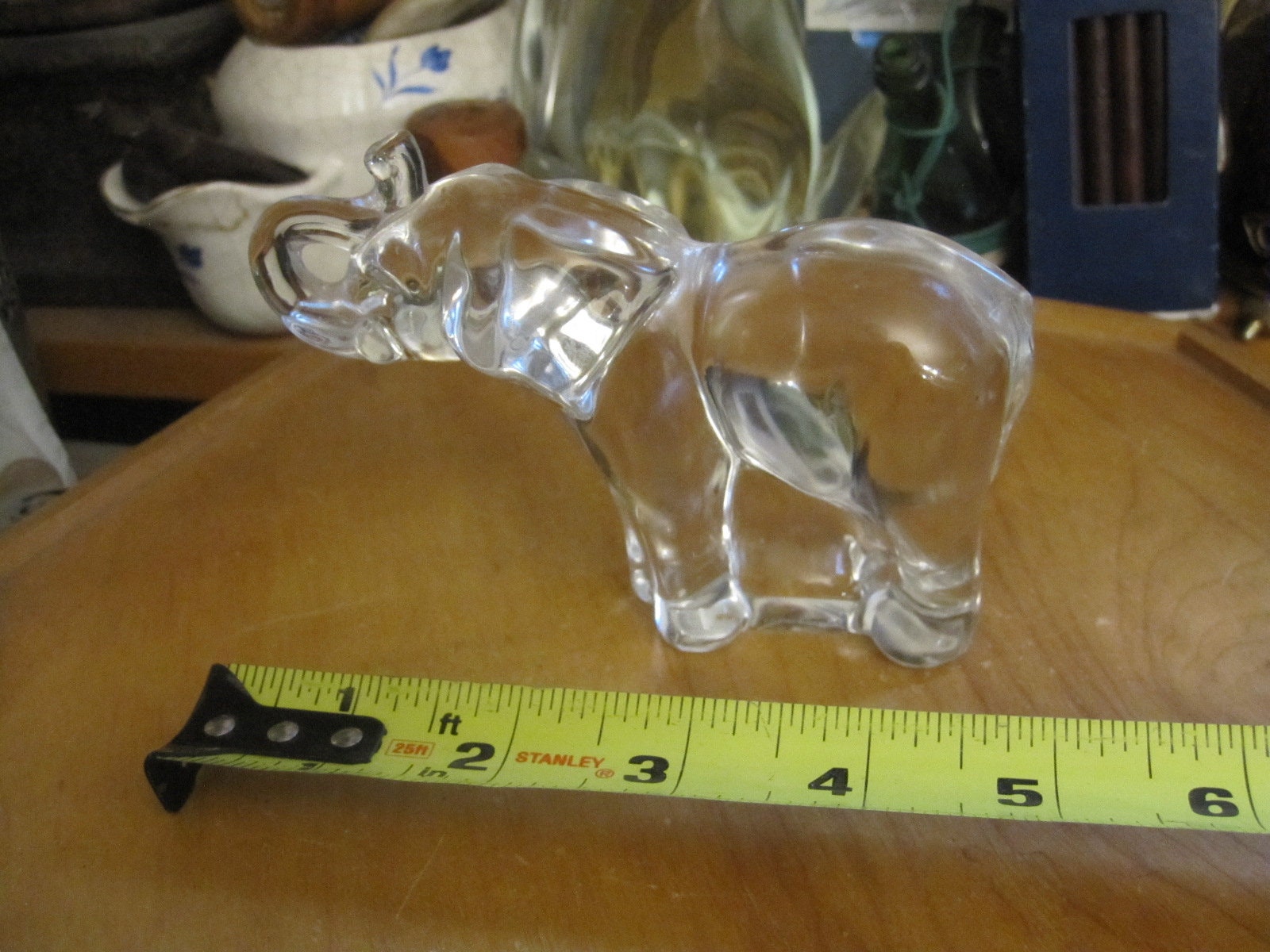 Vintage Villeroy & Boch Elephant Figurine Glass Sculpture W/ Etsy