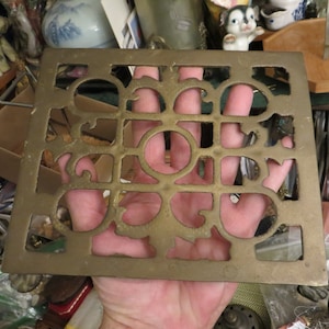 Antique Footed Brass Trivet w/ lions Feet