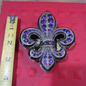 PIAZZA INC. Fleur-de-lis Jeweled Enamel Ring Box