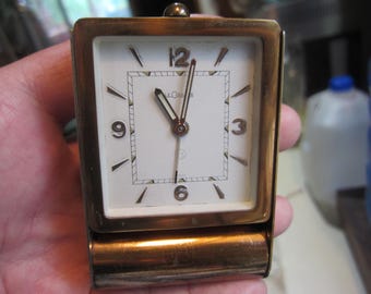 Lecoultre 8 Day Travel Alarm Clock, Swiss Made Needs TLC  display picture 1
