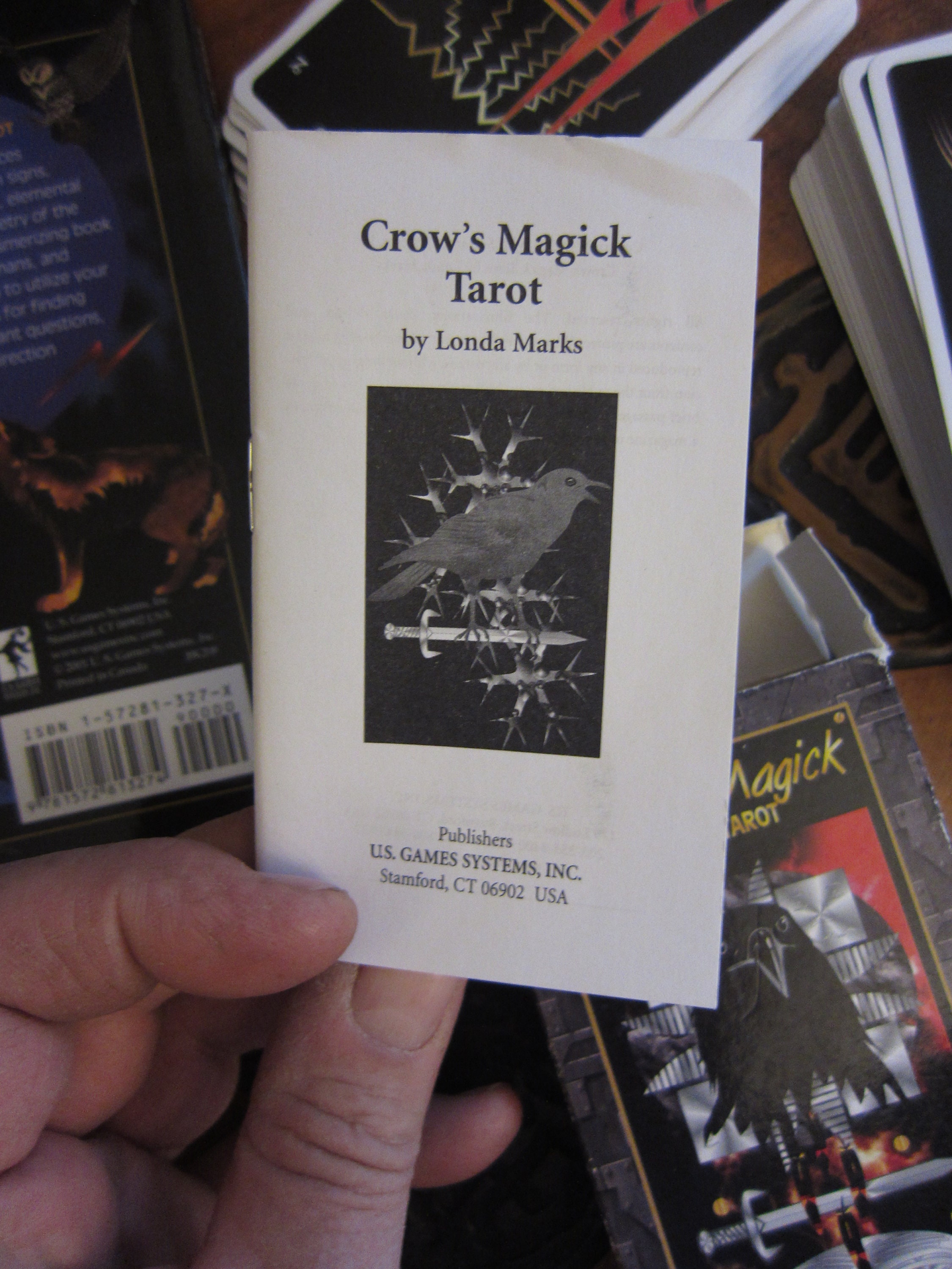 Crow's Magick Companion Book by Londa Marks, Rare With Tarot Cards