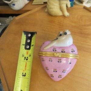 1997 Leeber LTD Trinket Container, Heart & doves