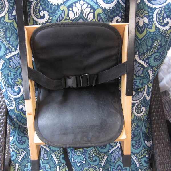 HandySitt Portable Booster Chair Black Beech Travel Danish Baby High Toddler, Preowned