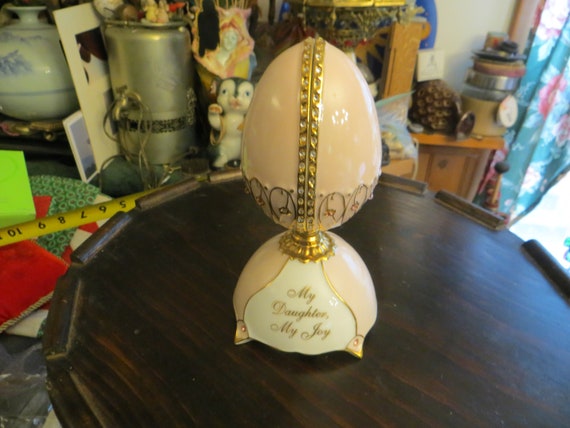 fleur＊Sale アンティークPT ハーフラウンド　ホールキャビネット Ardleigh Elliott Egg Music Box Precious Jewel - Etsy