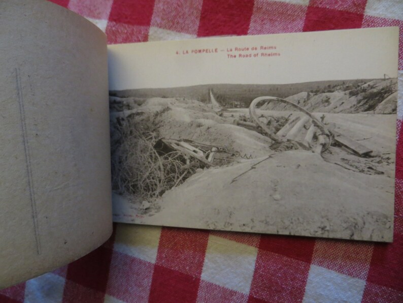 Antique la Pompelle berry-au-bac cartes postales detachables detachable postcards w free ship