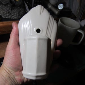 Vintage Art Deco porcelain bathroom sconce