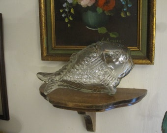 Vintage glass fish sculpture