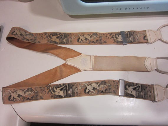 Vintage 1950s Men's Braces - Rare J. Press Daphne Suspenders