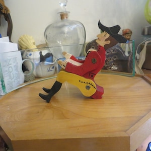 Vintage carved wood toy figurine
