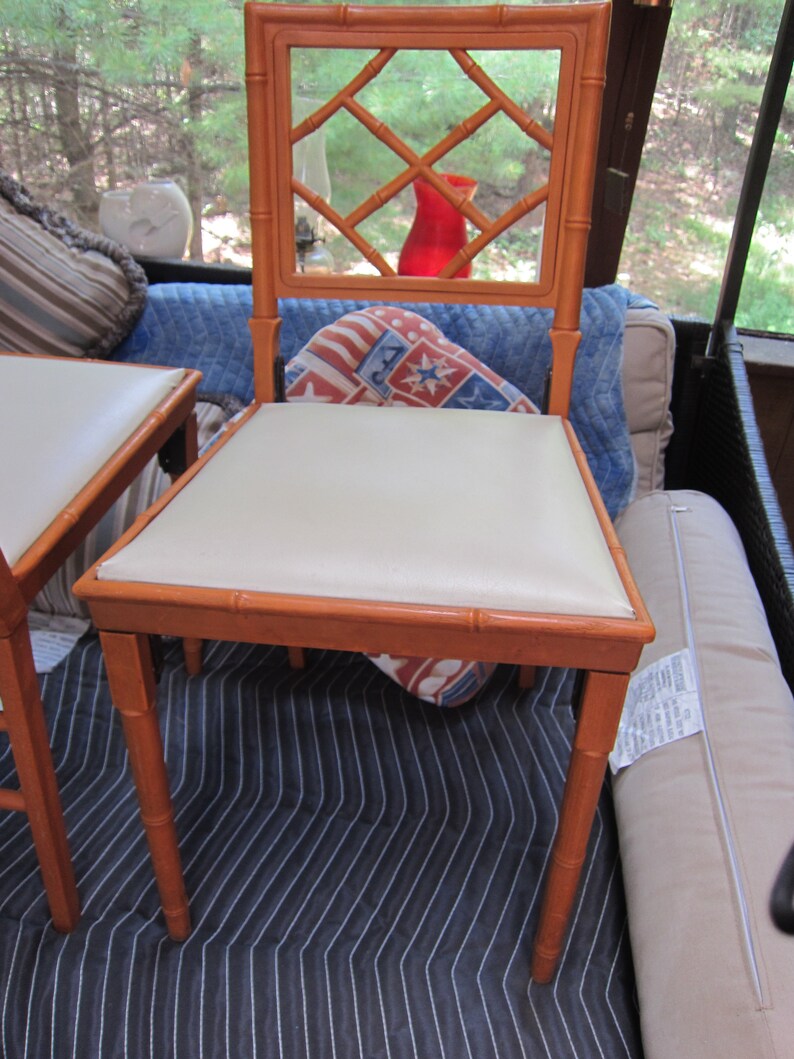 One Legomatic Faux Bamboo Folding Chair From 1971 Etsy UK