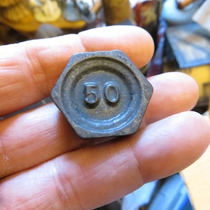 Vintage Gram Cast Iron Hexagonal Scale Weight, Pick a Size