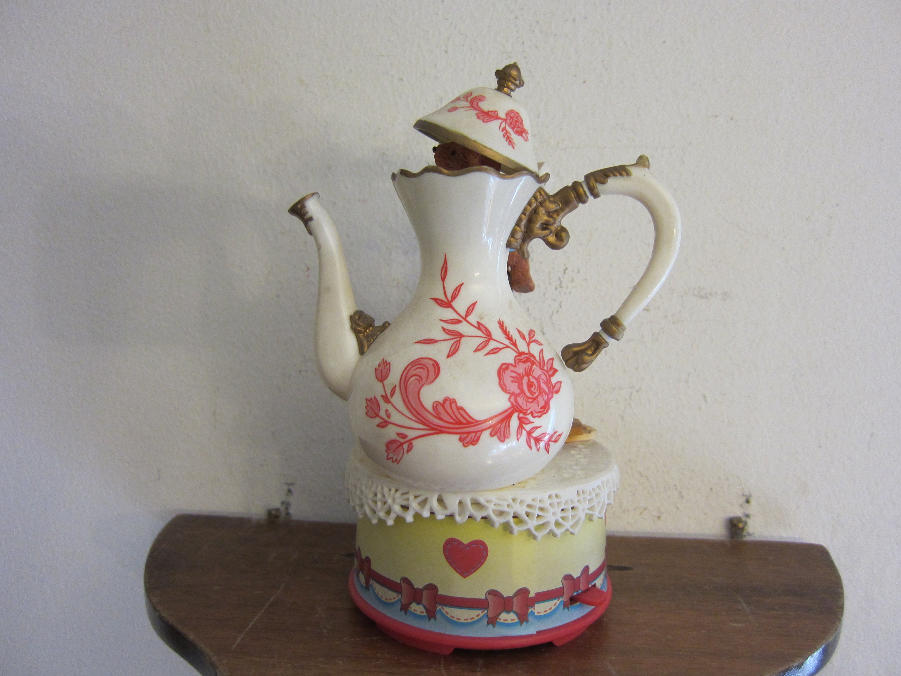 Enesco Tea For Two Musical Box Bears Music Teapot Etsy
