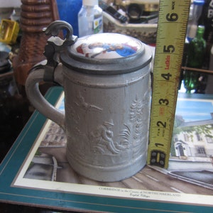 Regensburg Antique German Lidded Mug Beer Stein