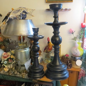 Extra Large Wood Candle holders,