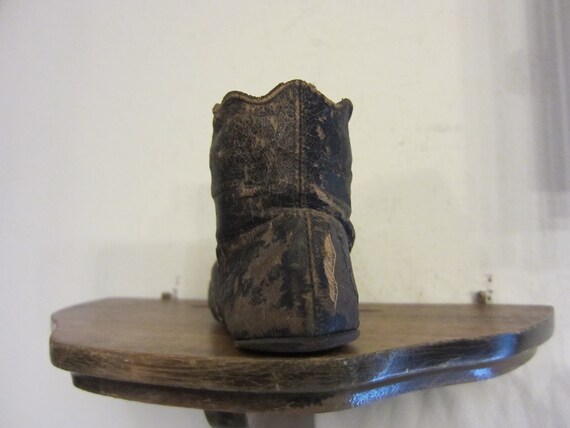 Antique Victorian Baby Shoes, Leather Baby Boots - image 9