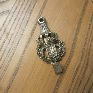 Vintage Heraldic Eagle Falcon Victory & Power Chatelaine Hook, Crown and Wreath