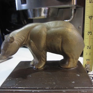 Vintage Spelter Bear Figurine Sculpture