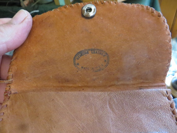 Tobacco Pouch, Neck Bag, Vintage Leather - image 2