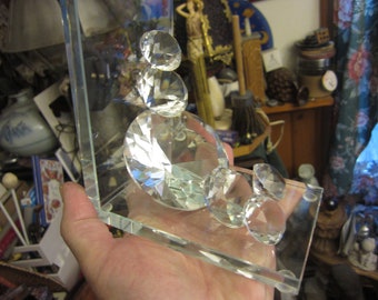 Heavy Crystal Gem Bookend, Paperweight, Please Read Description