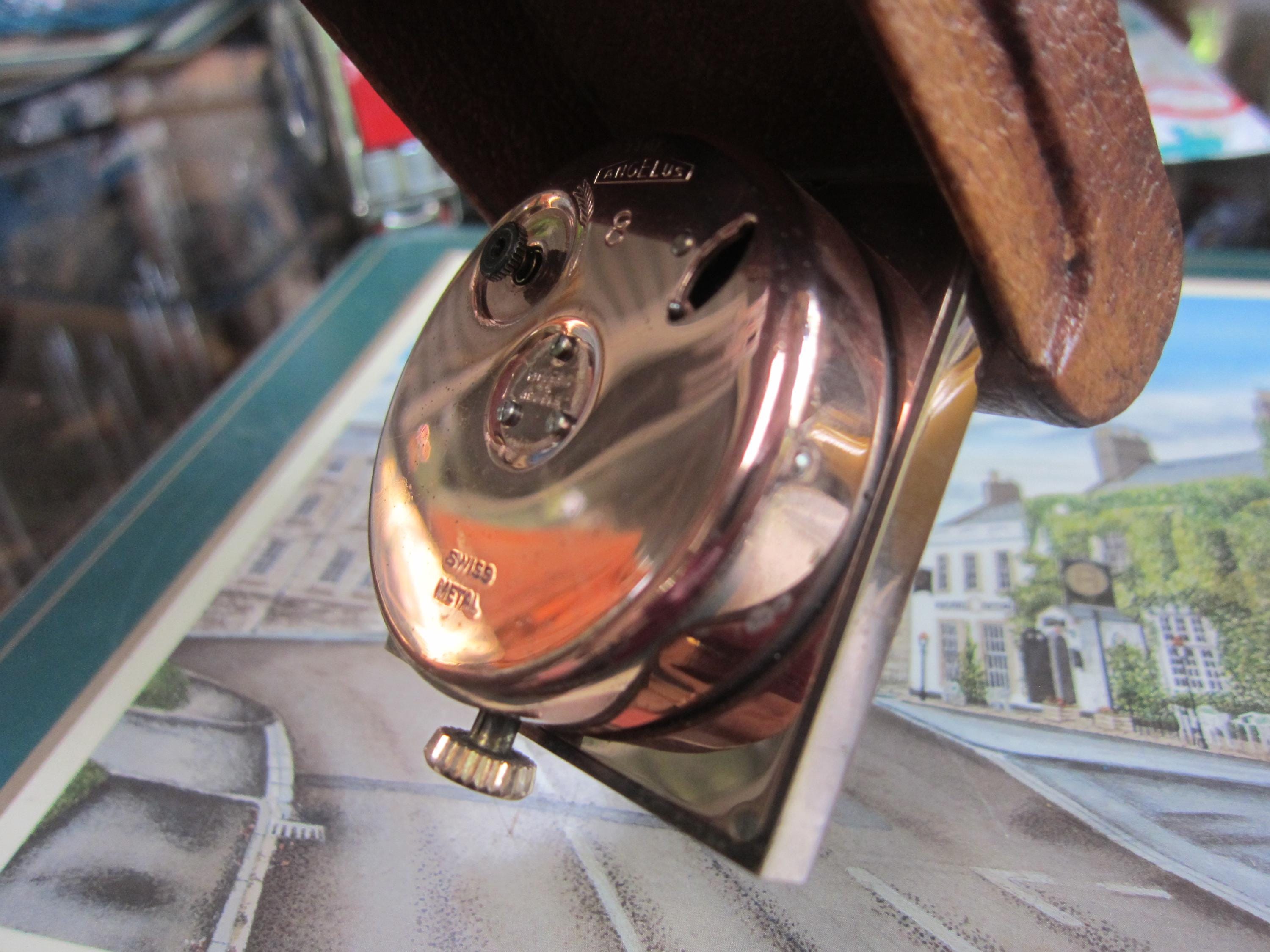 Angelus Super 8 Swiss Needs TLC Vintage 15 Jewels Travel Alarm
