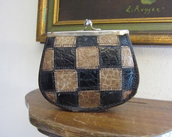 Monedero de cambio de monedas vintage checkers