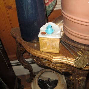 Miniature Dollhouse Dresser Dry Sink, wash bowl and pitcher