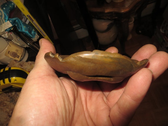 Vintage Bronze Dog Head Trinket Tray, Ring Dish - image 5