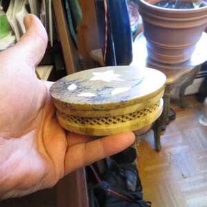 Stone Trinket Box, vintage ring holder, carved jewelry box, keepsakes