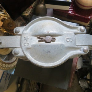 Number 6 C Star All Metal Pulley No Hook 10&quot; Overall Length Double Block