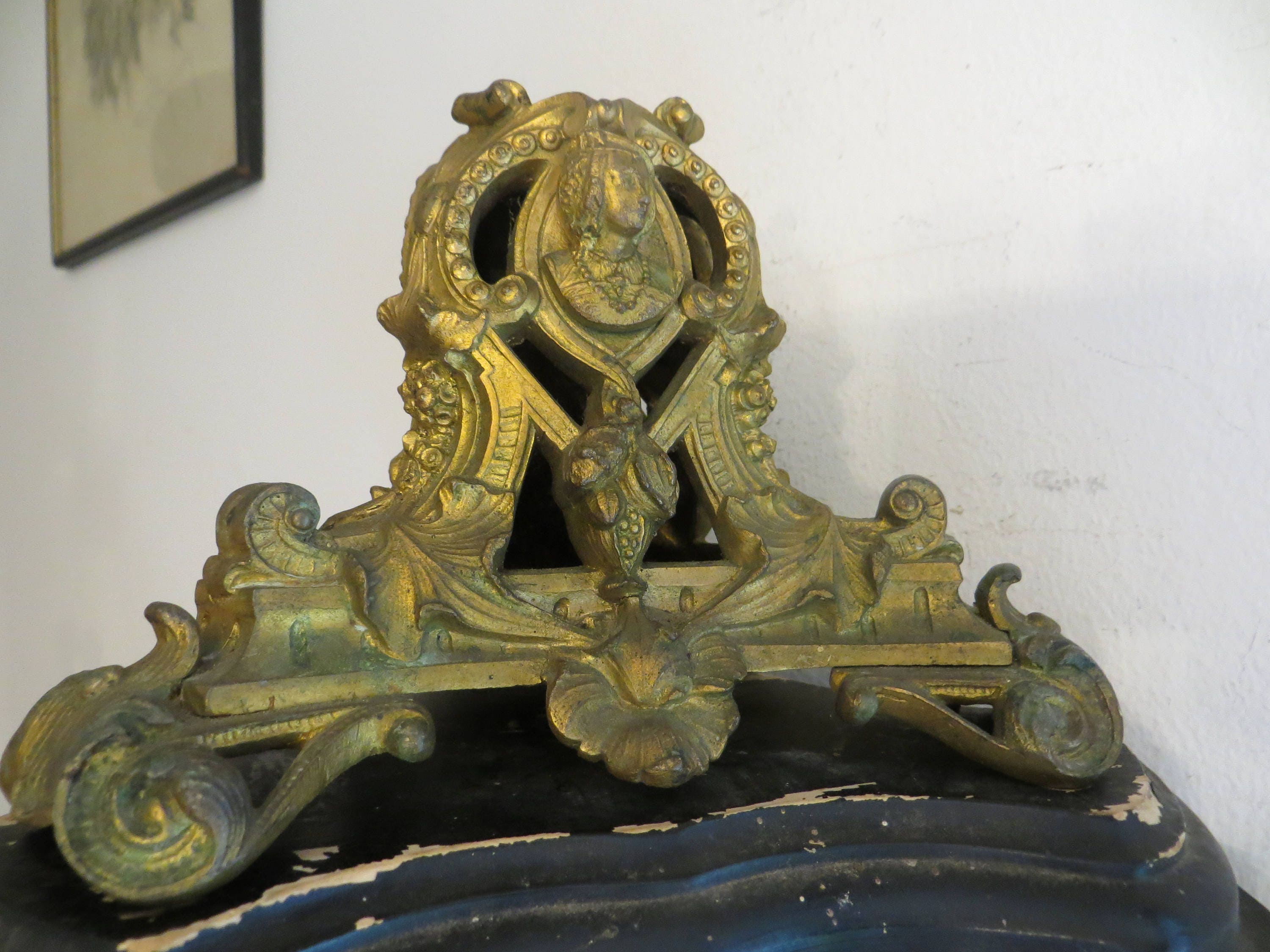 Antique Metal & Wood Lamp Base Parts for Restoration Project, Please ...